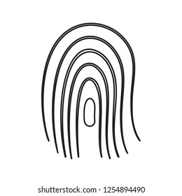 fingerprint icon. Element of cyber security for mobile concept and web apps icon. Thin line icon for website design and development, app development