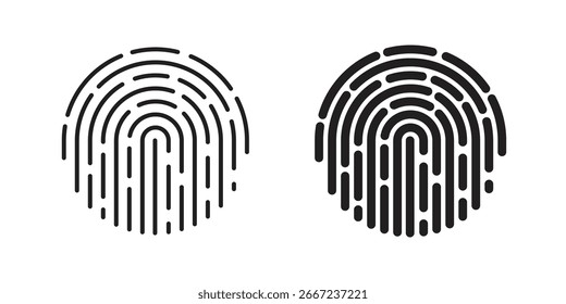 Elementos de iconos de huellas dactilares.