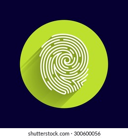 Fingerprint Icon Finger Print Vector Id Theft Macro Stamp.