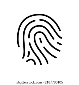 Icono de huella digital. Escáner Dedo, Acceso Seguro, Desbloqueo, Privacidad, Identificación. Para aplicaciones móviles, Diseño Web.