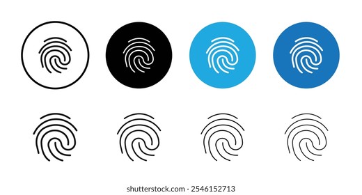 Fingerprint icon Flat art illustration in outline