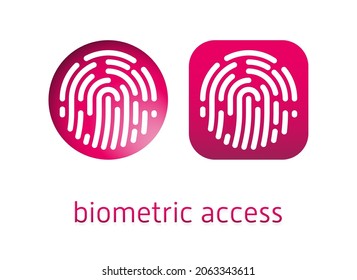 Fingerprint icon in flat gradient style