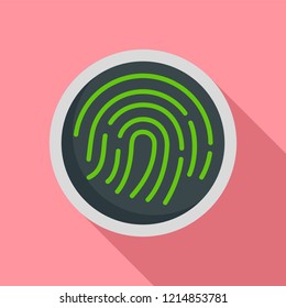 Fingerprint icon. Flat illustration of fingerprint vector icon for web design
