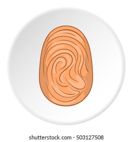 Fingerprint icon. Flat illustration of fingerprint vector icon for web