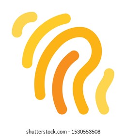 Fingerprint icon in flat style