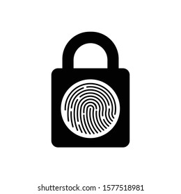 fingerprint icon flat style isolated on background. finger print icon sign symbol for web site and app design.