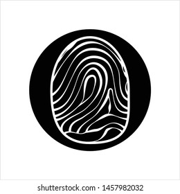 Fingerprint Icon Human Finger Print Icon Vector Art Illustration