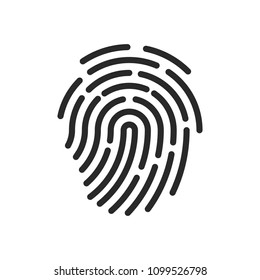 Fingerprint icon. ID app icon. Vector illustration.