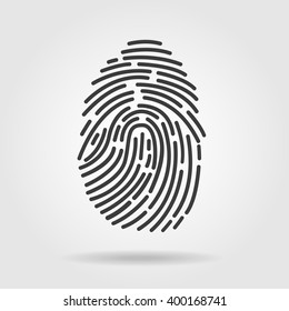 Fingerprint Icon. Identification concept