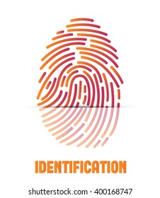Fingerprint Icon. Identification concept