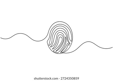 Fingerabdruck-Symbol Identitätssicherheit, einfache Zeichnung