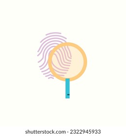 fingerprint icon, isolated icon in light background, perfect for website, blog, logo, graphic design, social media, UI, mobile app