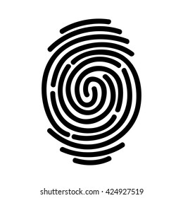 Fingerprint icon isolated on white background. Vector illustration
