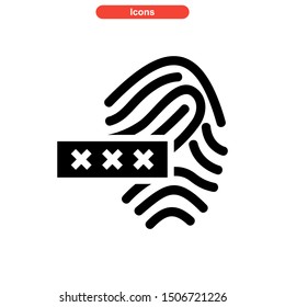 fingerprint icon isolated sign symbol vector illustration - high quality black style vector icons
