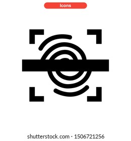 fingerprint icon isolated sign symbol vector illustration - high quality black style vector icons
