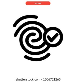 fingerprint icon isolated sign symbol vector illustration - high quality black style vector icons
