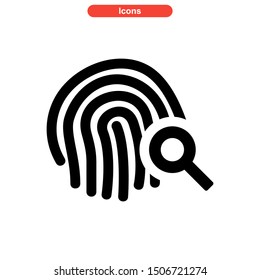 fingerprint icon isolated sign symbol vector illustration - high quality black style vector icons
