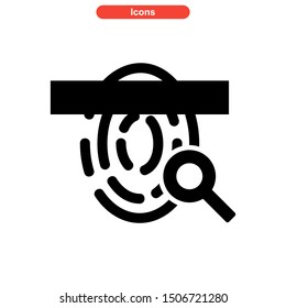 fingerprint icon isolated sign symbol vector illustration - high quality black style vector icons
