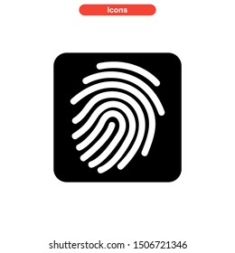 fingerprint icon isolated sign symbol vector illustration - high quality black style vector icons
