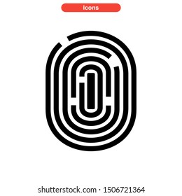 fingerprint icon isolated sign symbol vector illustration - high quality black style vector icons
