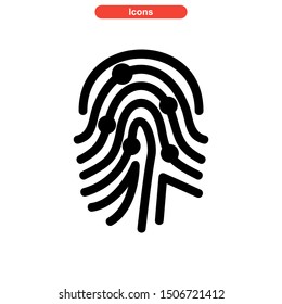 fingerprint icon isolated sign symbol vector illustration - high quality black style vector icons
