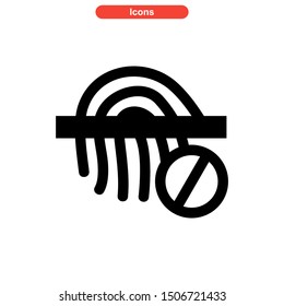 fingerprint icon isolated sign symbol vector illustration - high quality black style vector icons
