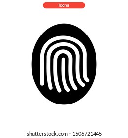 fingerprint icon isolated sign symbol vector illustration - high quality black style vector icons
