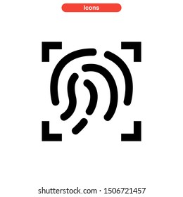 fingerprint icon isolated sign symbol vector illustration - high quality black style vector icons
