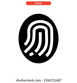 fingerprint icon isolated sign symbol vector illustration - high quality black style vector icons
