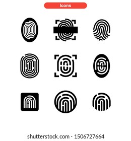 fingerprint icon isolated sign symbol vector illustration - Collection of high quality black style vector icons

