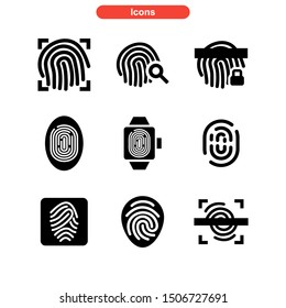 fingerprint icon isolated sign symbol vector illustration - Collection of high quality black style vector icons
