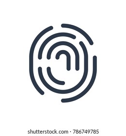 Fingerprint icon. Isolated thumbprint and fingerprint icon line style. Premium quality vector symbol drawing concept for your logo web mobile app UI design.