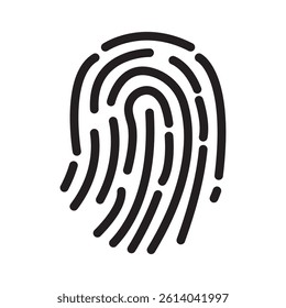 Fingerprint Icon line art vector