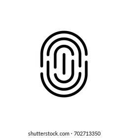 Fingerprint, icon, line sign, vector illustration of Eps10