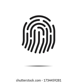 Fingerprint Icon Line Vector Illustration