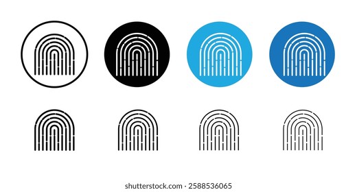 Fingerprint Icon linear logo isolated