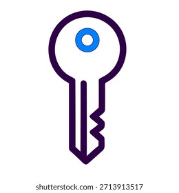Icono de huella digital. Una Ilustración vectorial lineal del icono de huella dactilar aislado sobre fondo blanco.