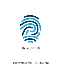Fingerprint icon. Logo element illustration. Fingerprint symbol design from 2 colored collection. Simple Fingerprint concept. Can be used in web and mobile.