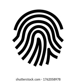 fingerprint  icon or logo isolated sign symbol vector illustration - high quality black style vector icons
