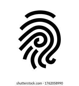 fingerprint  icon or logo isolated sign symbol vector illustration - high quality black style vector icons
