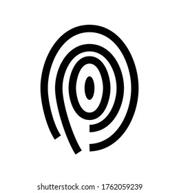 fingerprint  icon or logo isolated sign symbol vector illustration - high quality black style vector icons
