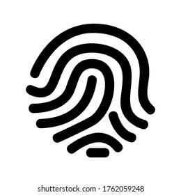 fingerprint  icon or logo isolated sign symbol vector illustration - high quality black style vector icons
