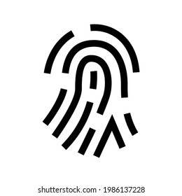 fingerprint icon or logo isolated sign symbol vector illustration - high quality black style vector icons
