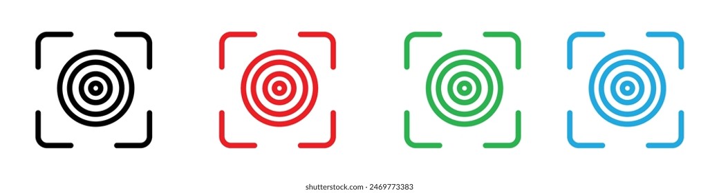 Vector de conjunto de logotipo de icono de huella digital