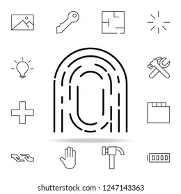 fingerprint icon. Minimal Universal Theme icons universal set for web and mobile