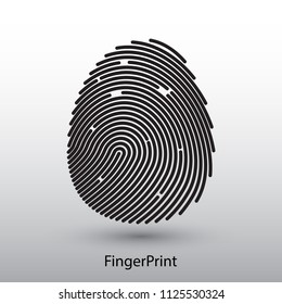 Fingerprint icon on background