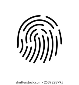 Fingerprint icon outline collection or set in black and white