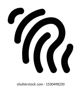 Fingerprint icon in outline style
