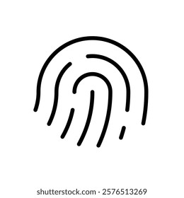 Fingerprint Icon Outline vector for web ui