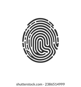 Fingerprint icon. Security access concept. Biometrics system. Vector illustration